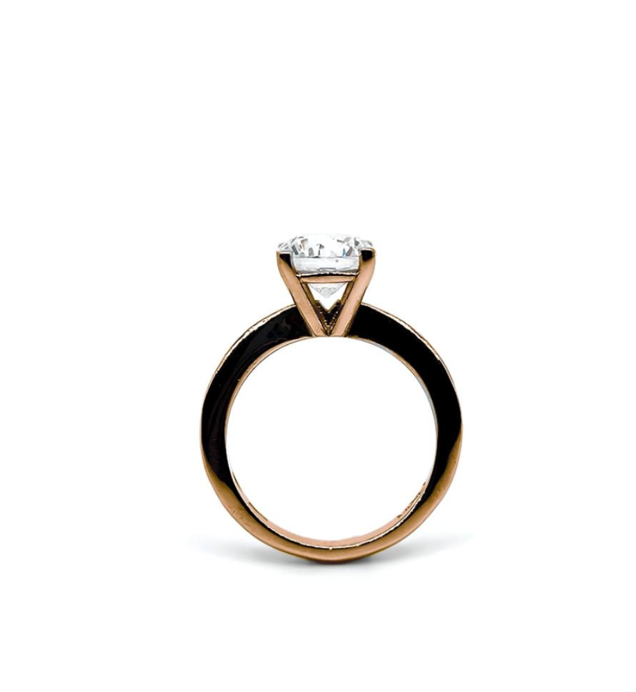 Solitaire Ring Brilliant Collection 4 Prongs 9 kt
