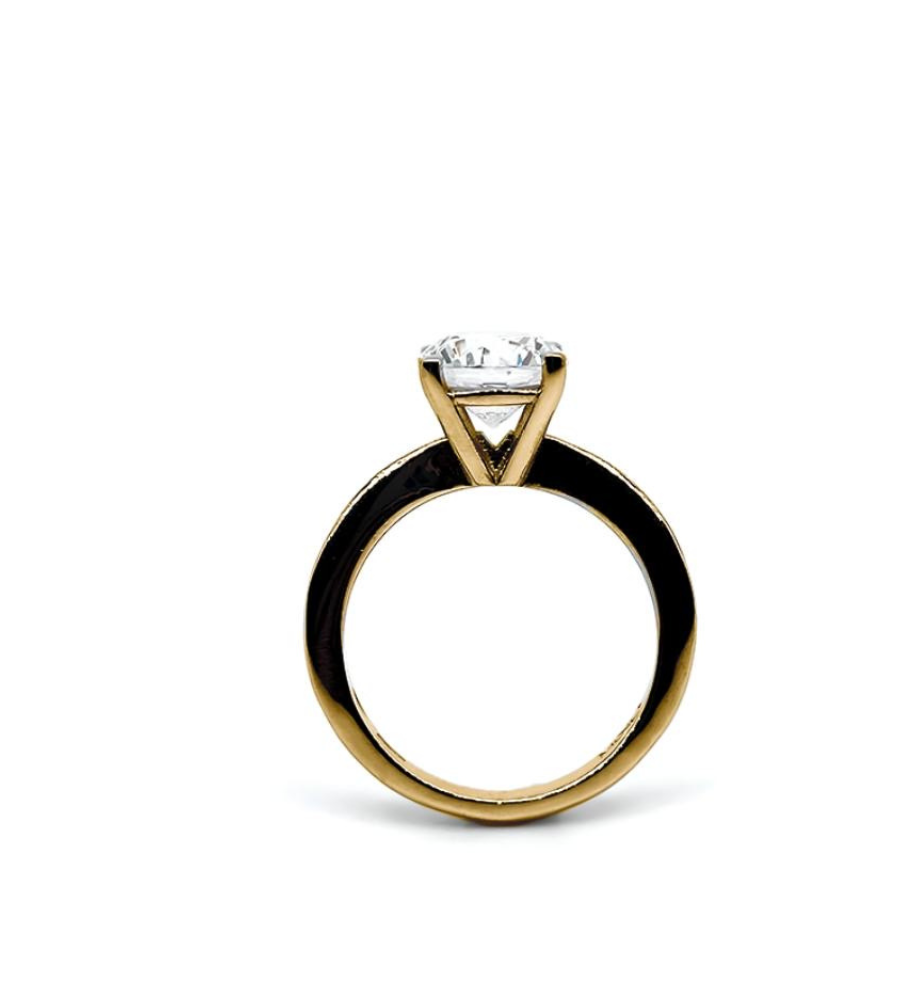 Solitaire Ring Brilliant Collection 4 Prongs 9 kt