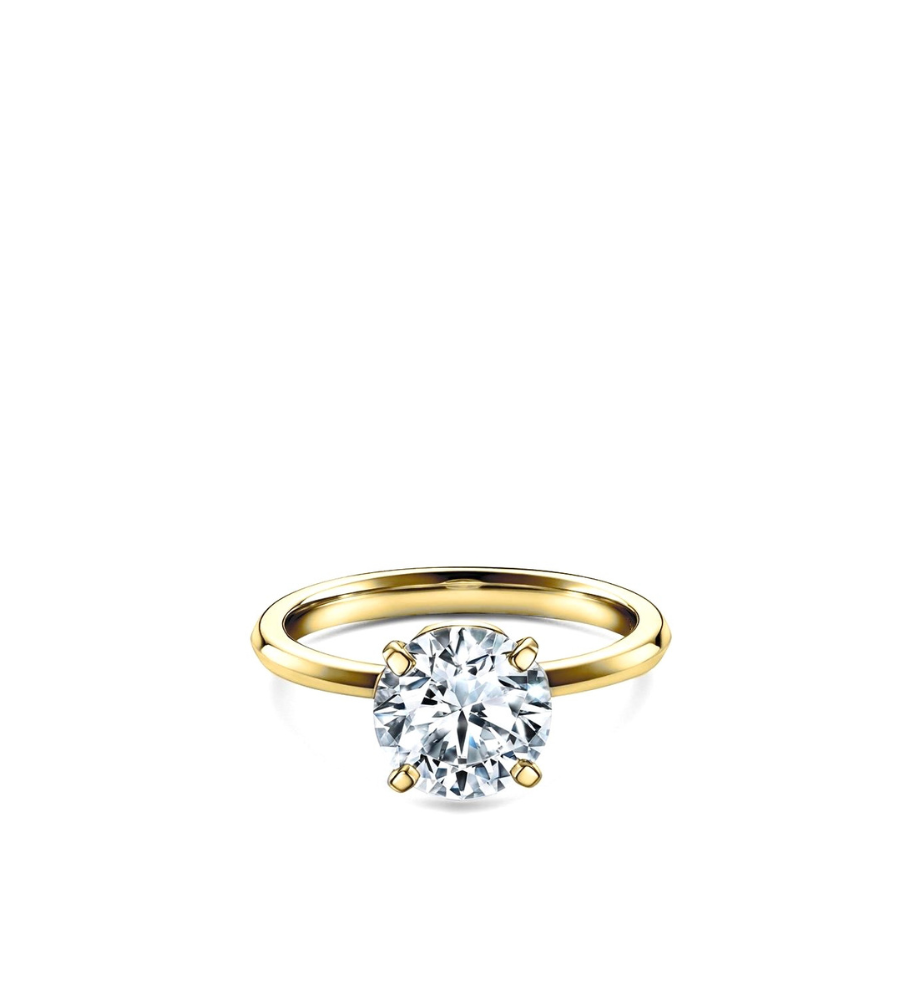 Solitaire Ring Brilliant Collection 4 Prongs 9 kt