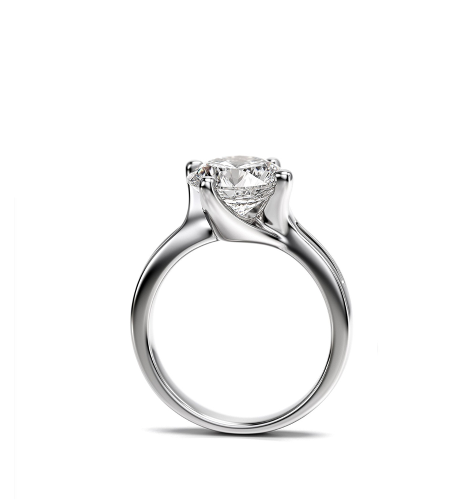 Moissanite Solitaire Ring - 2.50 ct
