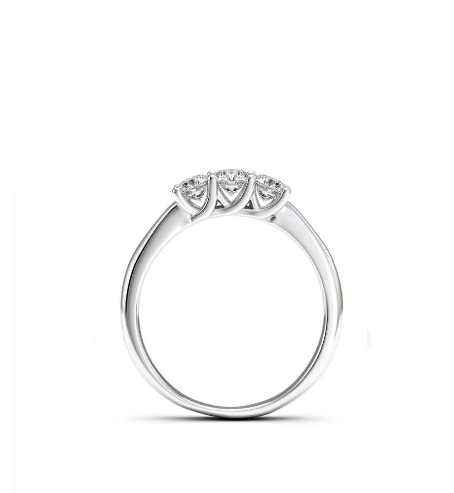 Trilogy ring Moissanite collection - 0.30 ct total