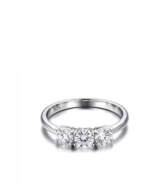 Anello trilogy collezione Moissanite - 17371