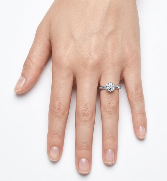 Anello solitario collezione Moissanite - ct 1
