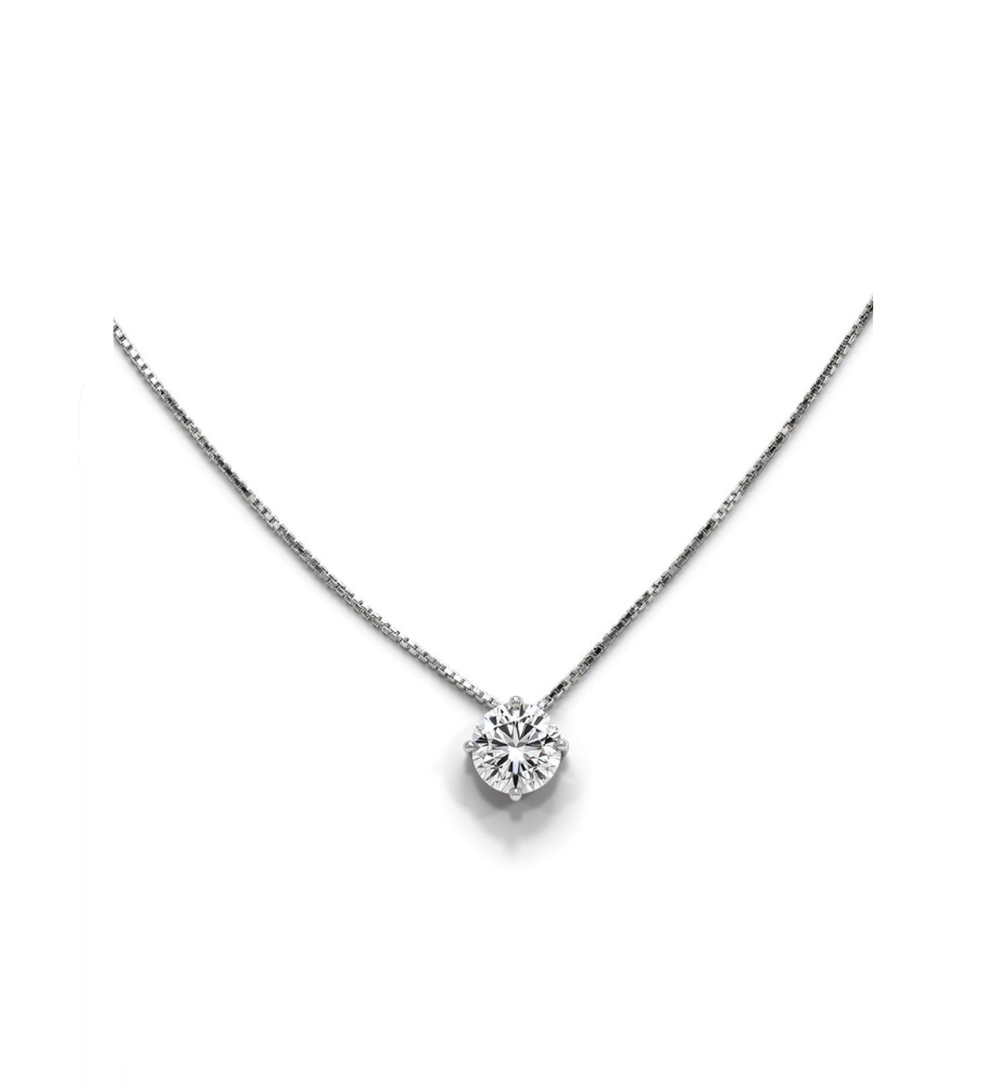 Collana punto luce collezione Moissanite - ct 0.80