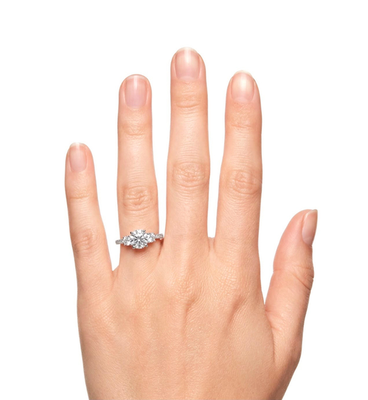 Anello trilogy collezione Moissanite-ct 1