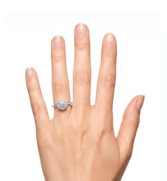 Anello solitario collezione Moissanite - ct 1.37
