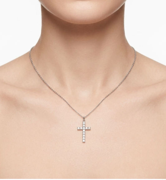 Collana croce collezione Moissanite - ct 0.72
