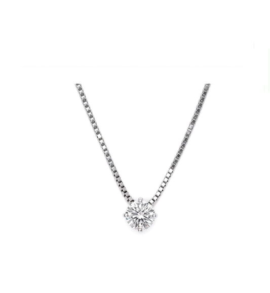 Collana punto luce collezione Moissanite - ct 0.30