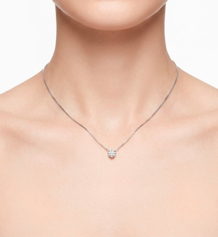 Collana punto luce collezione Moissanite - ct 0.30