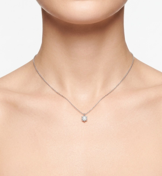 Collana punto luce collezione Moissanite - ct 0.50