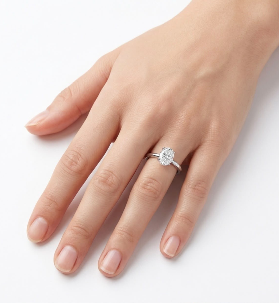 Anello solitario collezione Moissanite - ct 1.50