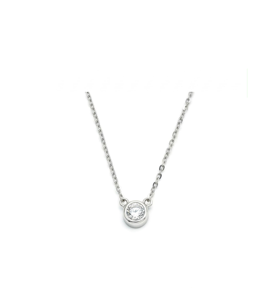 Collana punto luce collezione Moissanite - ct 0.22