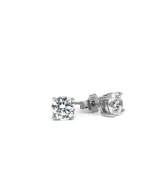 4-prong nail and butterfly light point earrings Brillante Collection