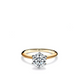 Anello Solitario Collezione Diamanti Sintetici/ Lab Grown 6 griffe giallo bicolor ct 0.50