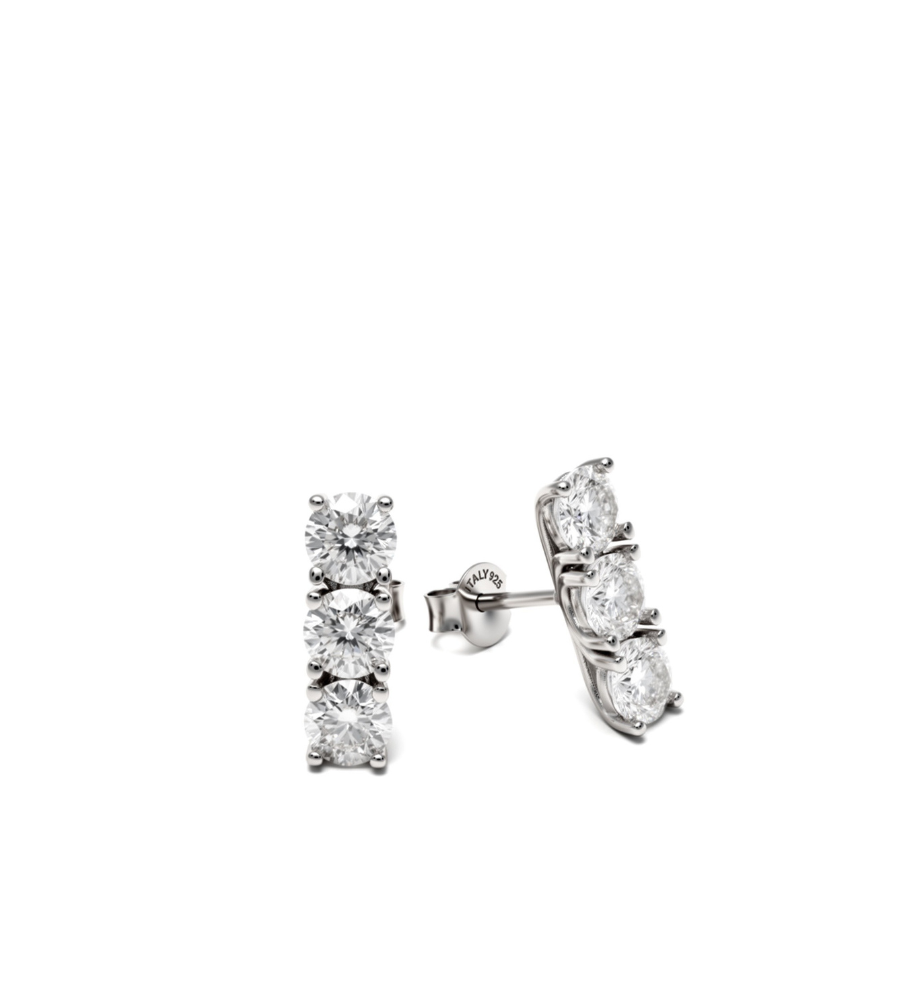 Orecchini trilogy collezione Moissanite - 17003