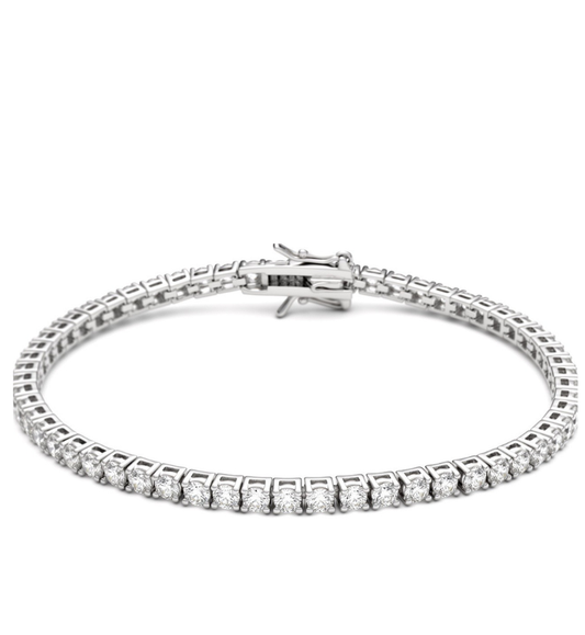 Bracciale tennis Collezione Brillante con ottini laterali