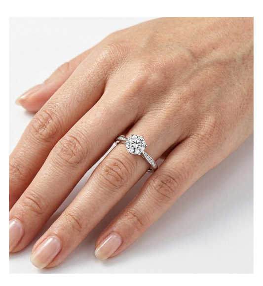 Anello solitario collezione Moissanite - 17246