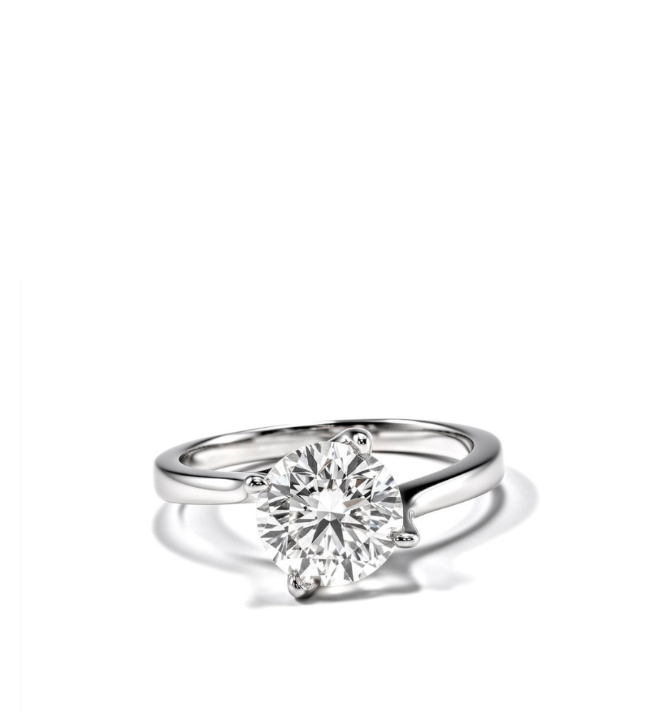 Moissanite Solitaire Ring - 2.50 ct