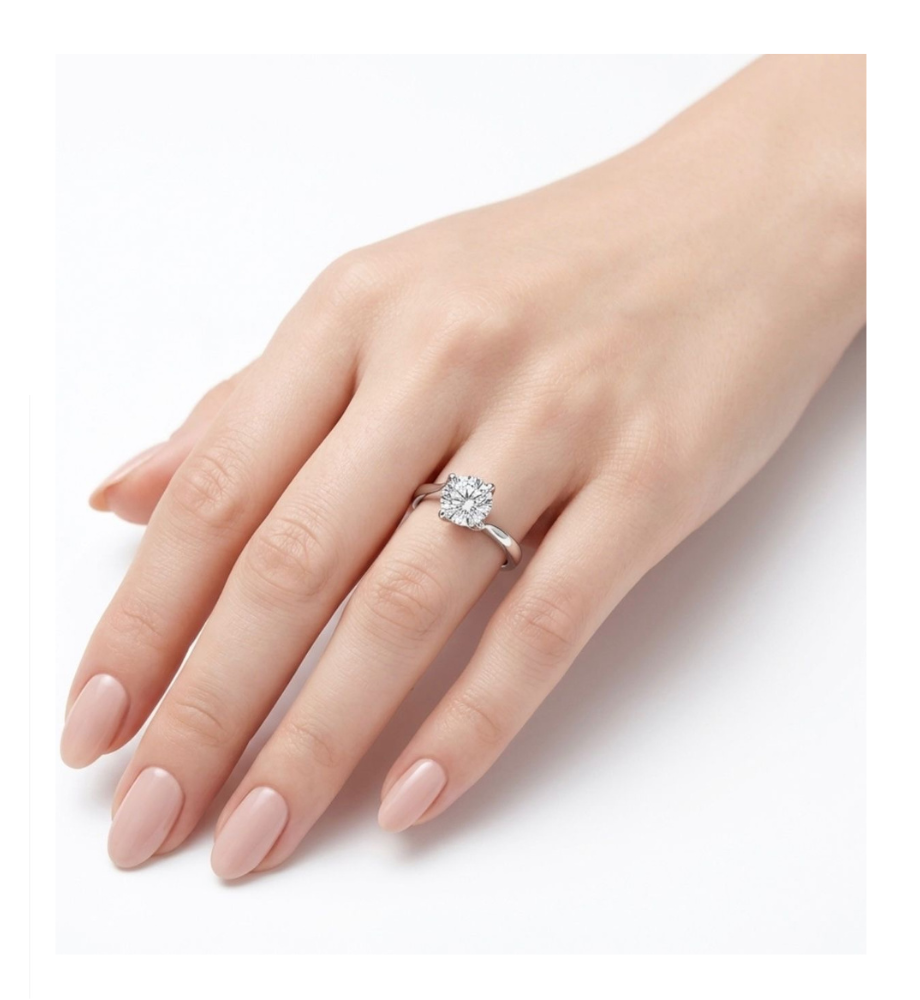 Moissanite Solitaire Ring - 2.50 ct