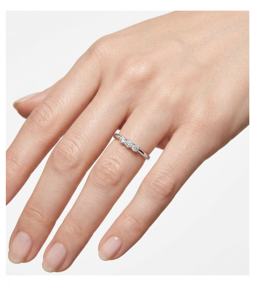 Trilogy ring Moissanite collection - 0.30 ct total