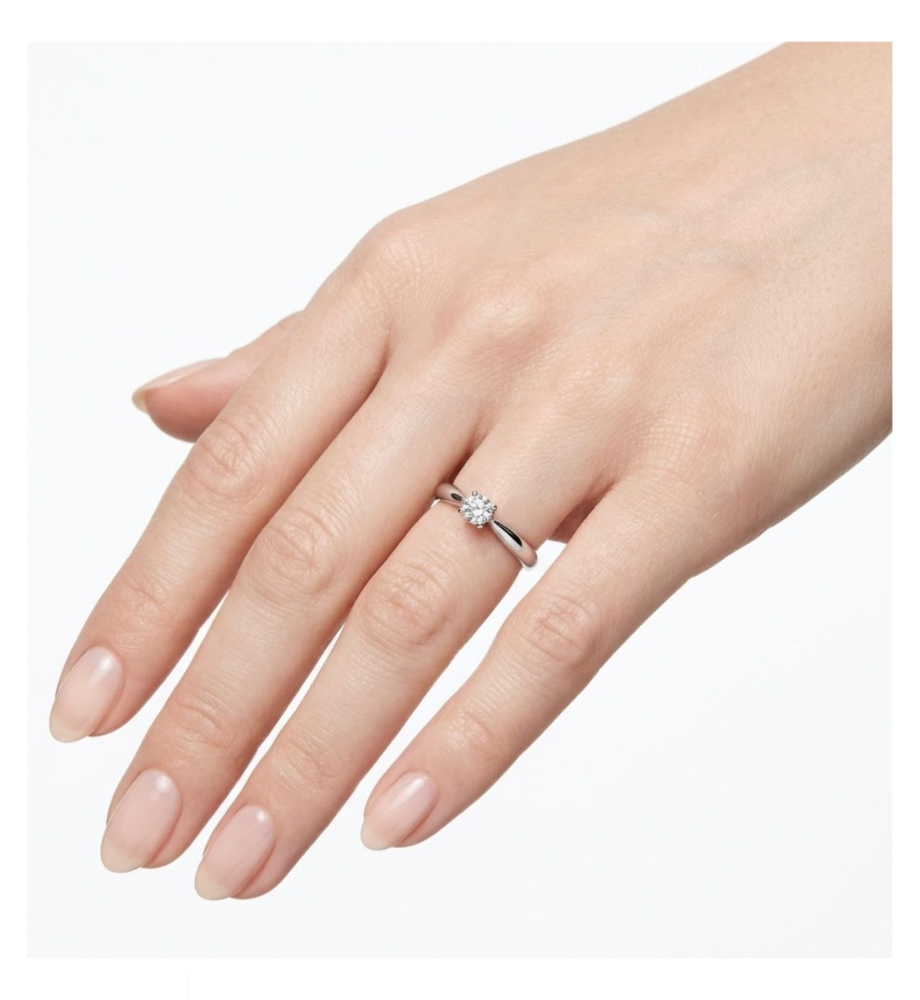 Moissanite solitaire ring - 0.30 ct