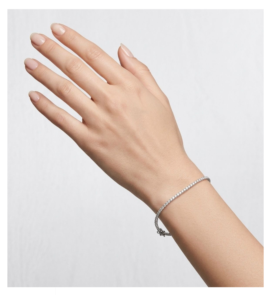 Bracciale collezione Moissanite - ct 0.03 a pietra cm 20