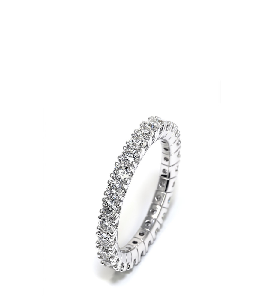 Riviera ring Moissanite collection - 0.05 ct per stone