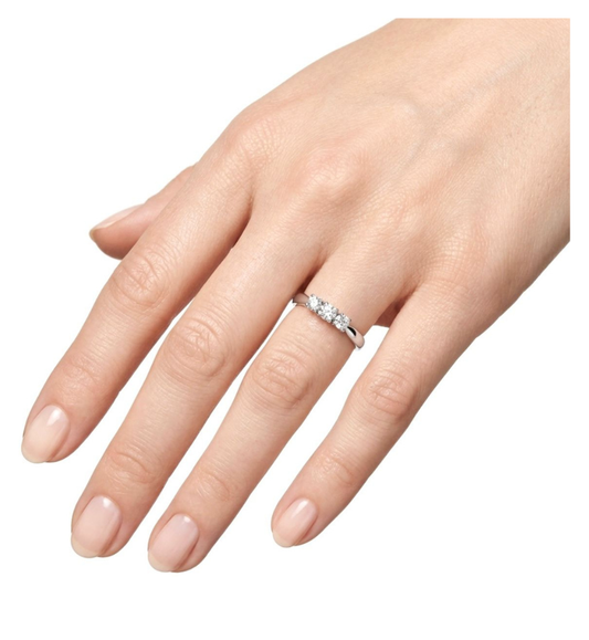 Anello trilogy collezione Moissanite - 17322