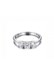Anello trilogy collezione Moissanite - ct 0.90 tot