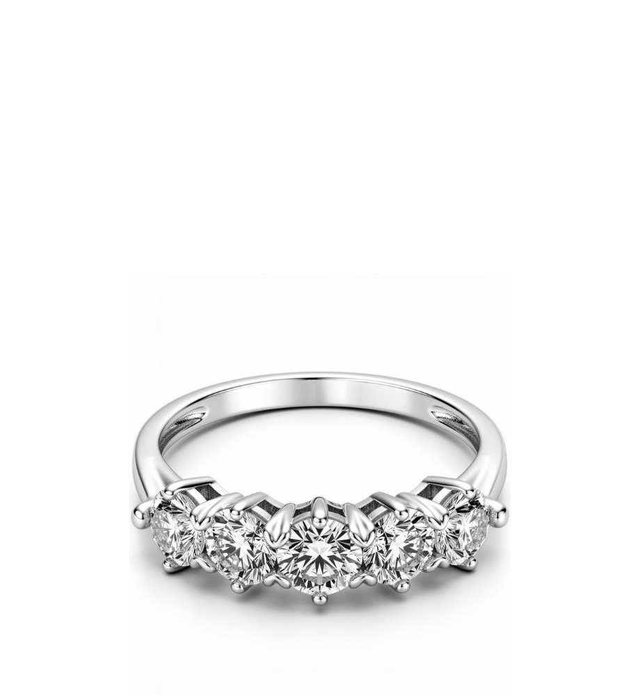 Anello veretta collezione Moissanite-ct 1.25 tot