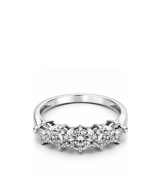 Anello veretta collezione Moissanite-ct 1.25 tot