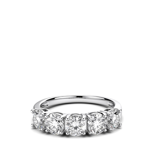 Anello veretta collezione Moissanite-ct 2.50 tot