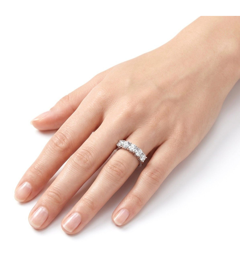 Bague alliance de la collection Moissanite - 2.50 ct total