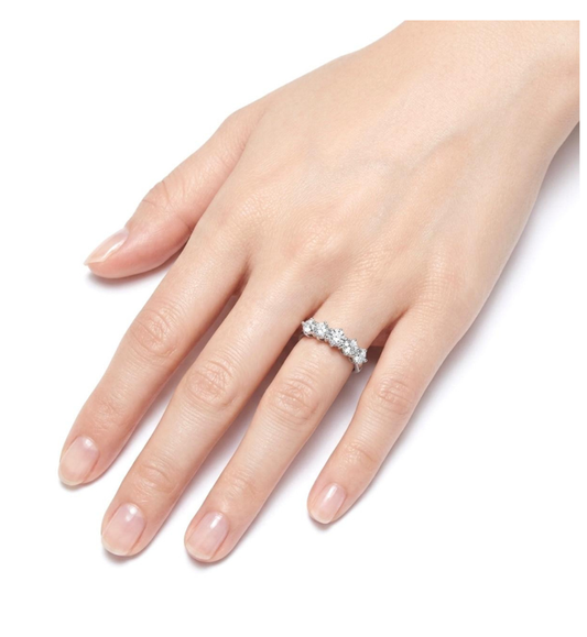 Anello veretta collezione Moissanite-ct 1.25 tot
