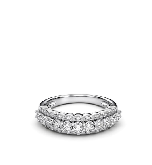Anello veretta collezione Moissanite - ct 1.23 tot