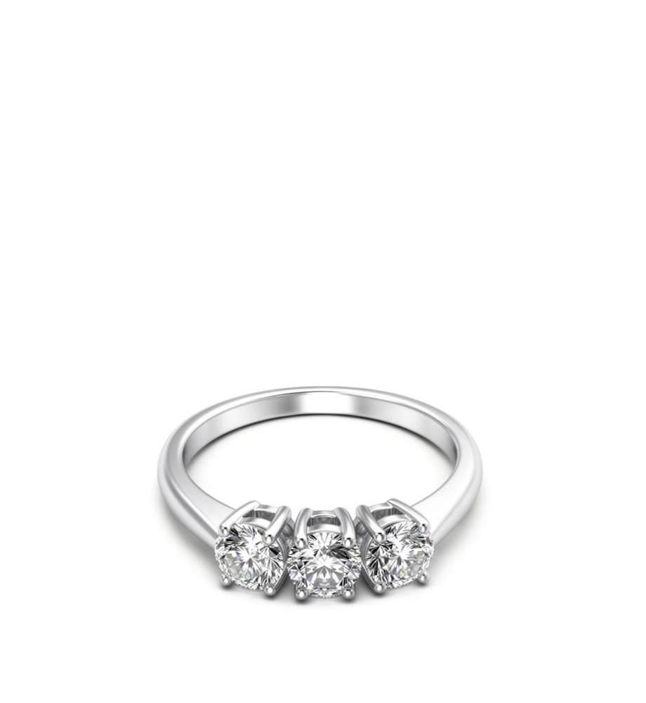 Anello trilogy collezione Moissanite - ct 1.50 tot