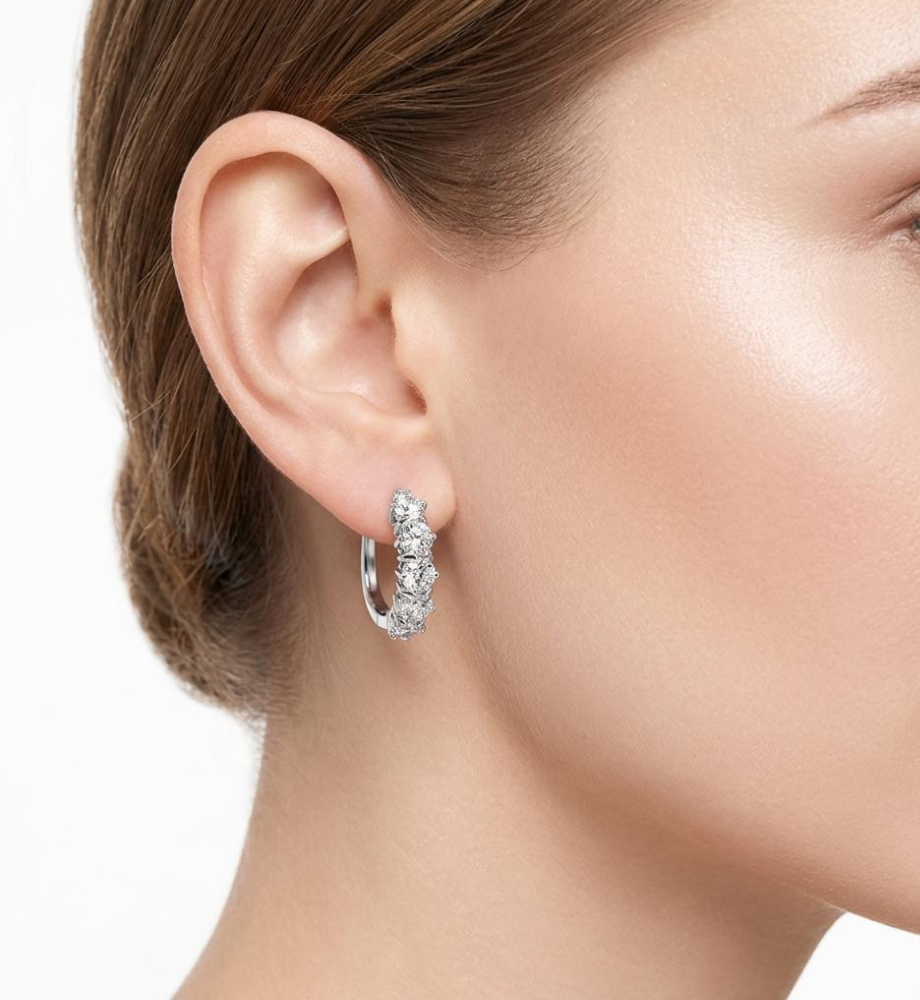Orecchini collezione Moissanite-ct 3 tot