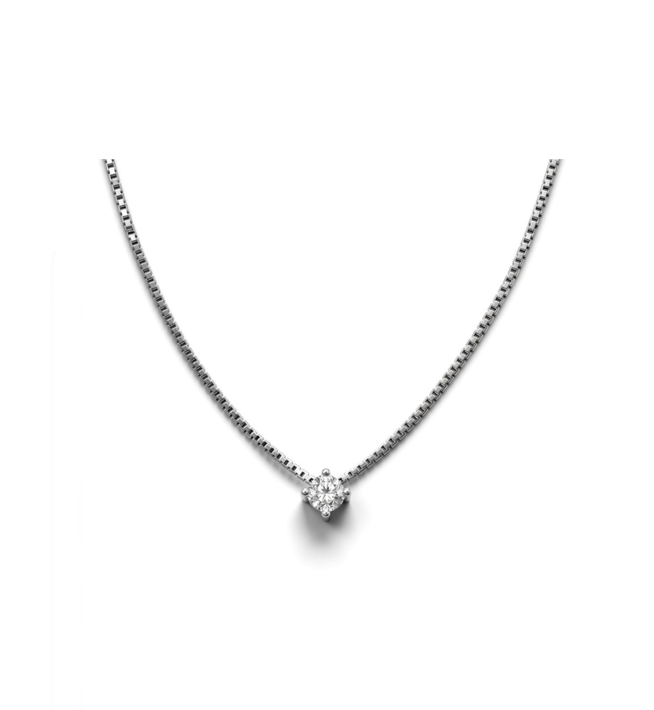 Collana punto luce collezione Moissanite - ct 0.10
