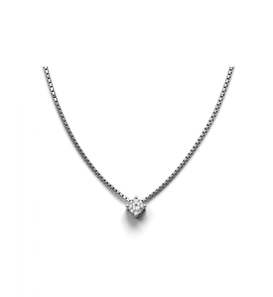 Collana punto luce collezione Moissanite - ct 0.10