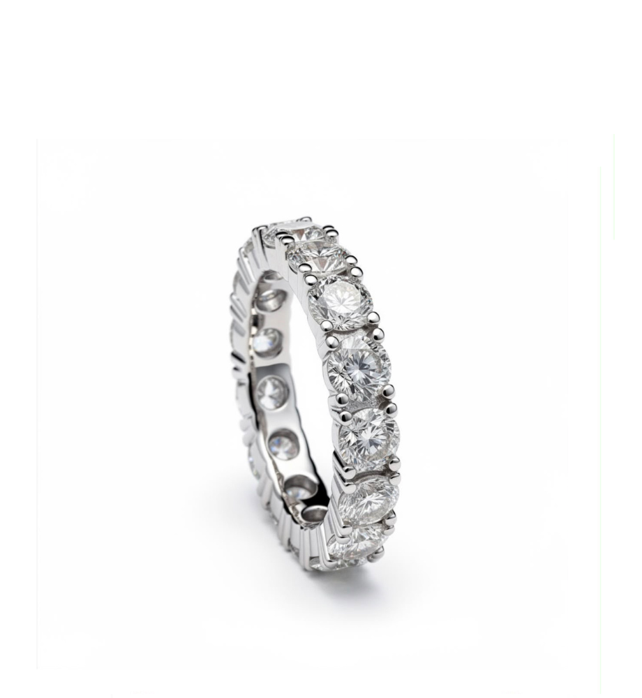 Anello riviera collezione Moissanite - ct 0.25 a pietra