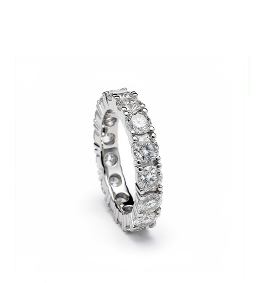 Anello riviera collezione Moissanite - ct 0.25 a pietra