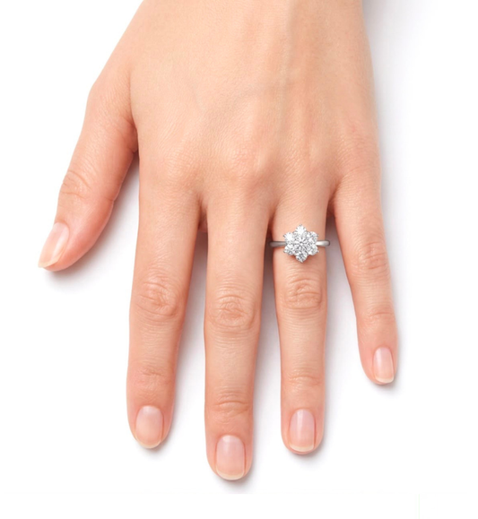 Anello solitario collezione Moissanite - ct 1.75