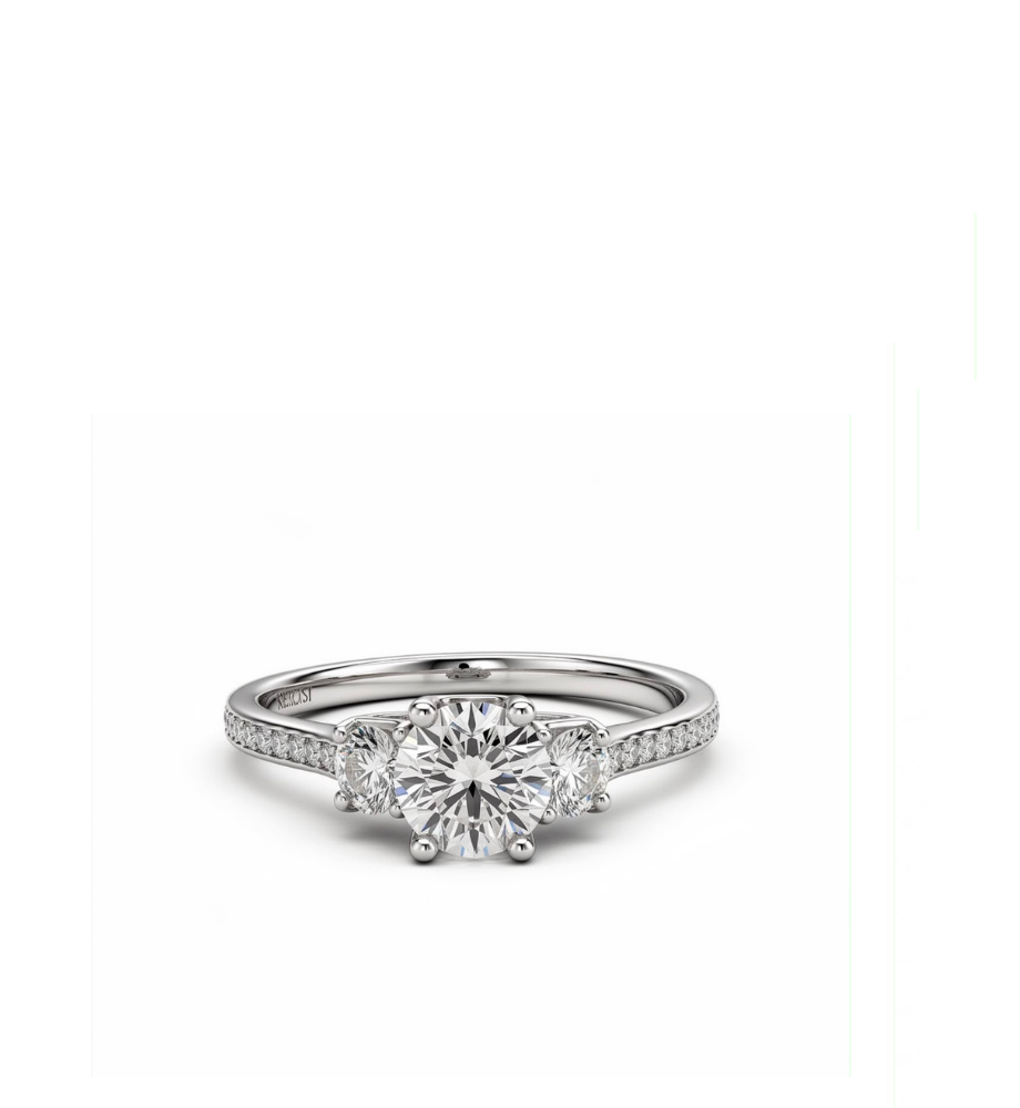 Anello trilogy collezione Moissanite-ct 1