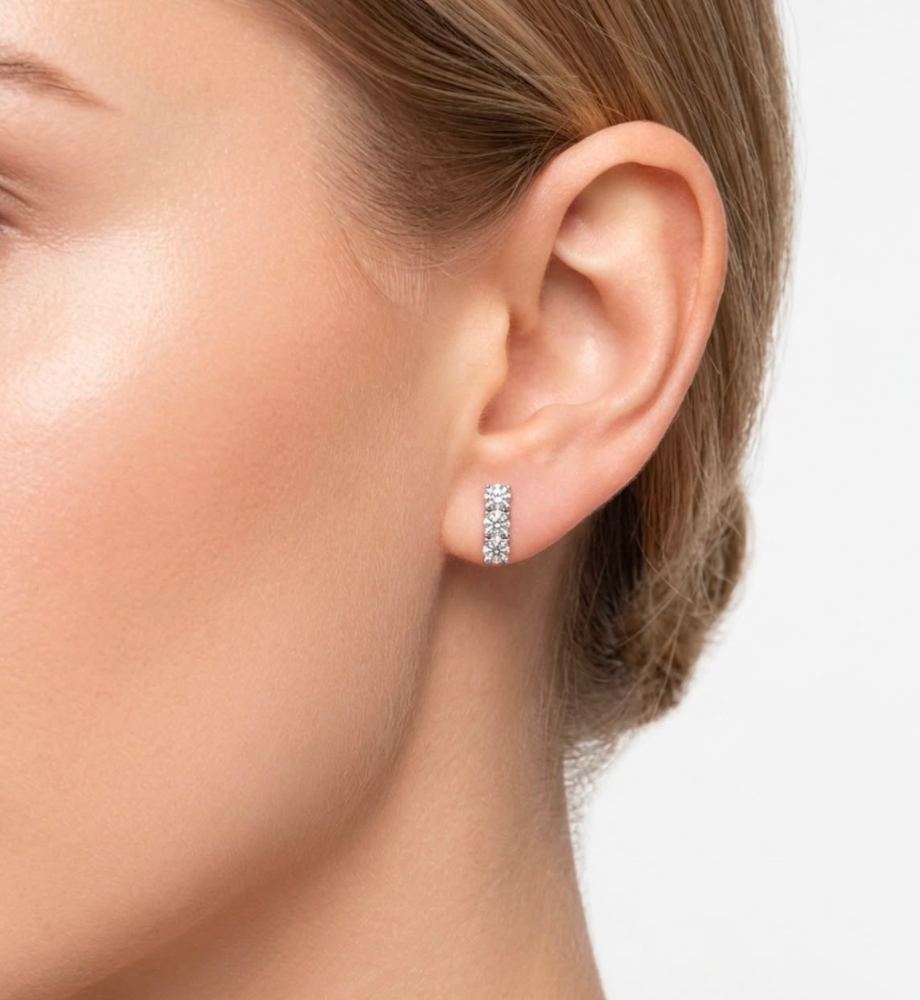 Orecchini trilogy collezione Moissanite - ct 1.80