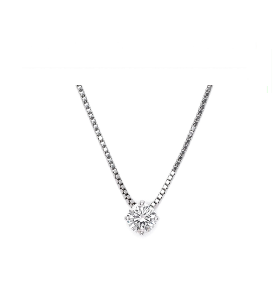 Collana punto luce collezione Moissanite - ct 0.30