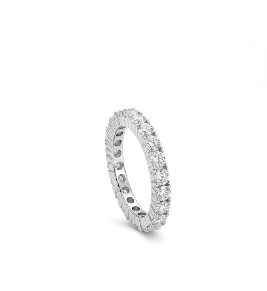 Anello riviera collezione Moissanite - ct 0,10 a pietra
