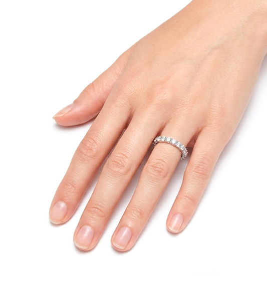 Anello riviera collezione Moissanite - ct 0,10 a pietra
