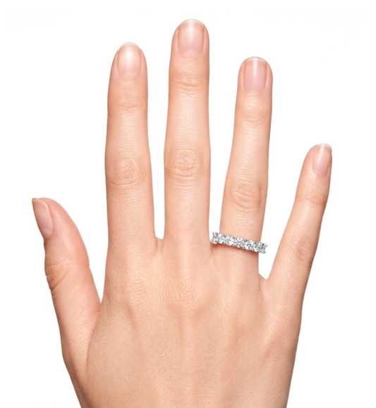 Anello veretta collezione Moissanite - ct 0.70