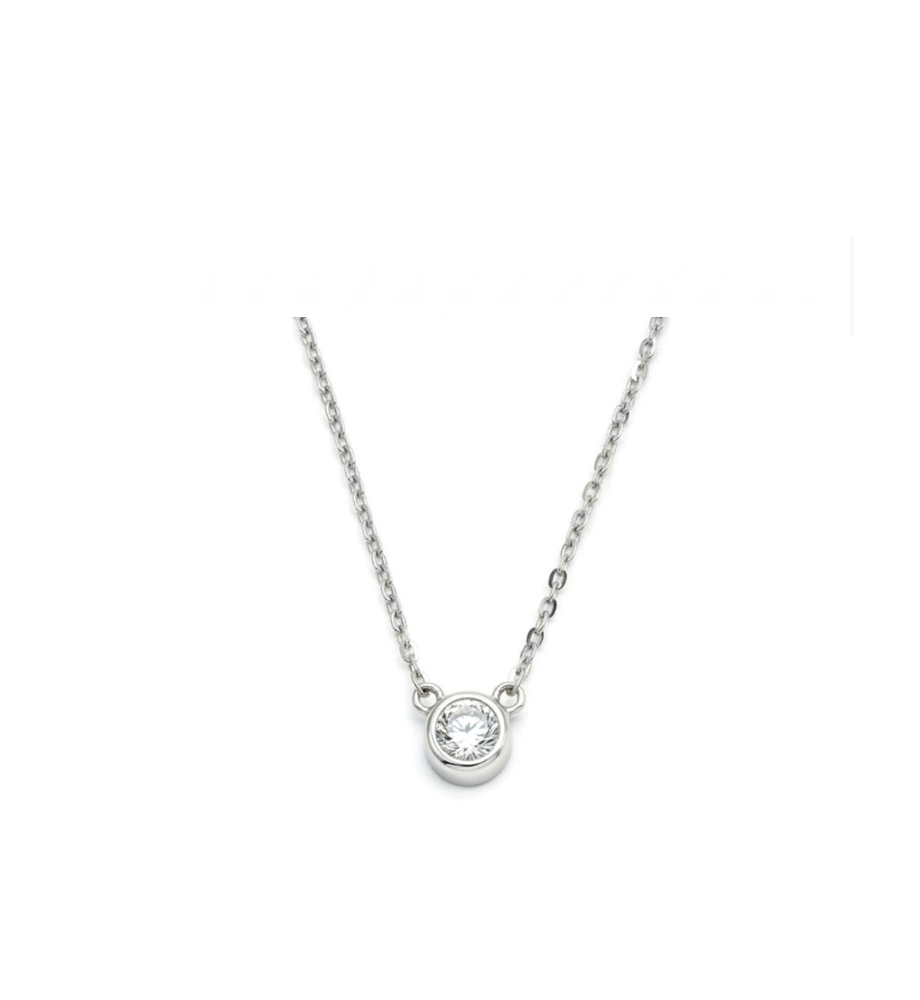 Collana punto luce collezione Moissanite - ct 0.22