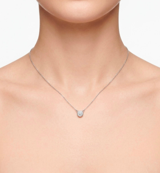 Collana punto luce collezione Moissanite - ct 0.22
